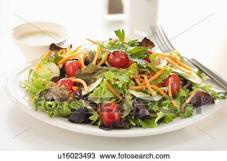Fresh salad on plate View Large Photo Image Stock Image - Fresh salad on plate. Fotosearch