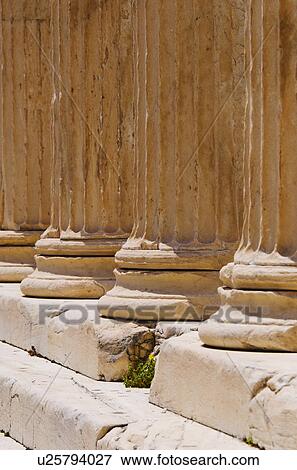 Stock Photo - Greece, Athens, Acropolis, Doric columns of Propylaea. Fotosearch
