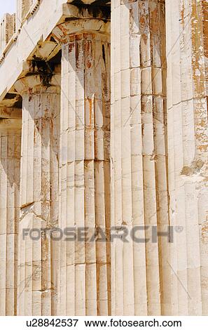 Greece, Athens, Acropolis, Doric columns of Parthenon View Large Photo Image Stock Photo - Greece, Athens, Acropolis, Doric columns of Parthenon. Fotosearch