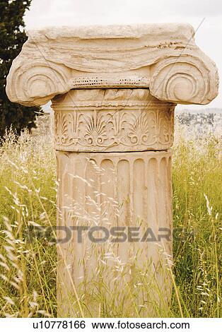Stock Photograph - Greece, Athens, Acropolis, Ionic column. Fotosearch