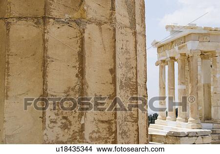 Greece, Athens, Acropolis, Temple of Athena Nike View Large Photo Image Picture - Greece, Athens, Acropolis, Temple of Athena Nike. Fotosearch