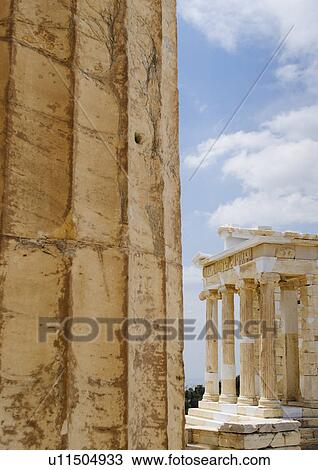 Stock Image - Greece, Athens, Acropolis, Temple of Athena Nike. Fotosearch