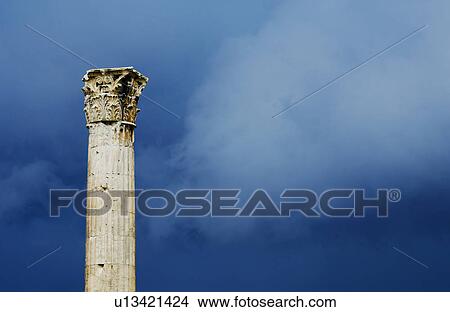 Greece, Athens, Corinthian column at Temple of Olympian Zeus View Large Photo Image Picture - Greece, Athens, Corinthian column at Temple of Olympian Zeus. Fotosearch