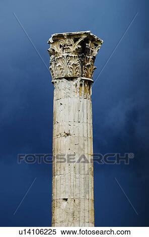 Greece, Athens, Corinthian column at Temple of Olympian Zeus View Large Photo Image Stock Photography - Greece, Athens, Corinthian column at Temple of Olympian Zeus. Fotosearch