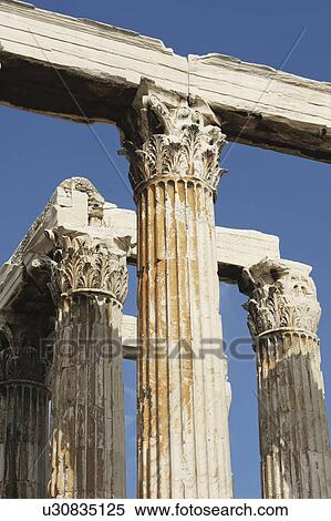 Greece, Athens, Corinthian columns of Temple of Olympian Zeus View Large Photo Image Stock Photography - Greece, Athens, Corinthian columns of Temple of Olympian Zeus. Fotosearch