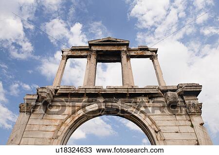 Stock Image - Greece, Athens, Hadrians Gate. Fotosearch