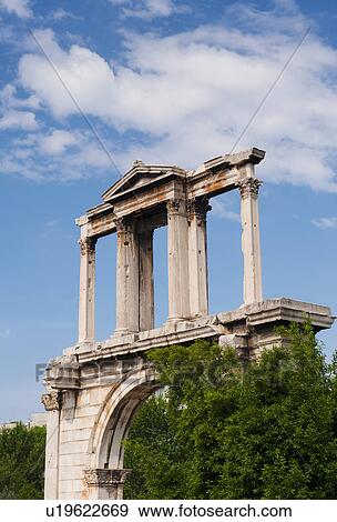 Stock Photo - Greece, Athens, Hadrians Gate. Fotosearch