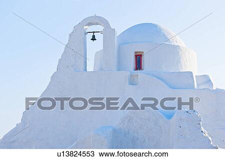 Greece, Cyclades Islands, Mykonos, Paraportiani church View Large Photo Image Stock Image - Greece, Cyclades Islands, Mykonos, Paraportiani church. Fotosearch