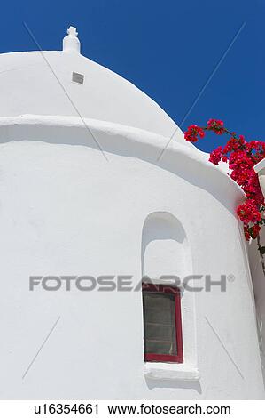 Greece, Cyclades Islands, Mykonos, Traditional building window View Large Photo Image Stock Image - Greece, Cyclades Islands, Mykonos, Traditional building window. Fotosearch