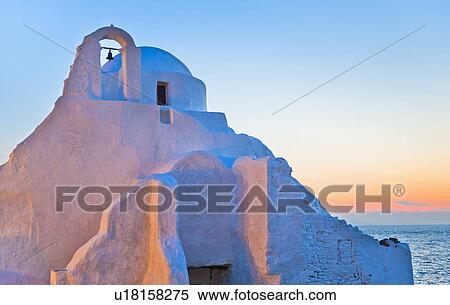 Greece, Cyclades Islands, Mykonos, Chora, Church of Panagia Paraportiani View Large Photo Image Stock Photography - Greece, Cyclades Islands, Mykonos, Chora, Church of Panagia Paraportiani. Fotosearch