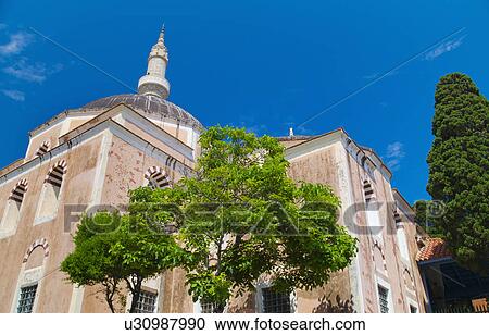 Stock Image - Greece, Rhodes, Suleyman Mosque. Fotosearch
