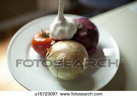 Plate with vegetables View Large Photo Image Stock Photo - Plate with vegetables. Fotosearch