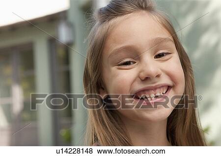 Portrait of cheerful girl (6-7) View Large Photo Image Stock Photo - Portrait of cheerful girl (6-7). Fotosearch