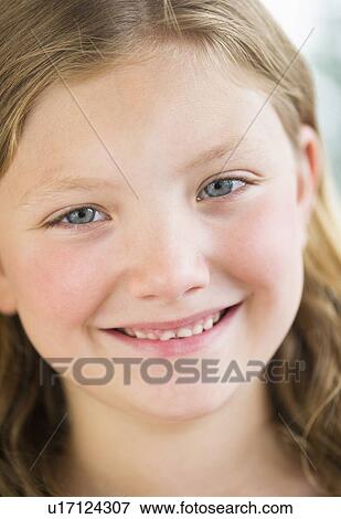 Portrait of girl (8-9) View Large Photo Image Stock Photo - Portrait of girl (8-9). Fotosearch