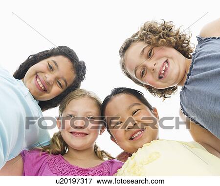 Portrait of girls (6-9) View Large Photo Image Stock Photo - Portrait of girls (6-9). Fotosearch