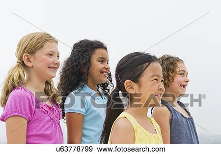 Portrait of girls (6-9) View Large Photo Image Stock Photo - Portrait of girls (6-9). Fotosearch