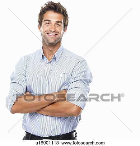 Portrait of smiling business man standing View Large Photo Image Stock Photo - Portrait of smiling business man standing. Fotosearch