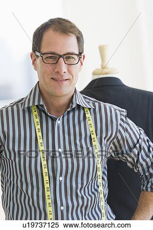 Stock Photography - Portrait of tailor. Fotosearch
