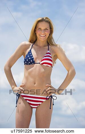 Portrait of woman in bikini View Large Photo Image Stock Photography - Portrait of woman in bikini. Fotosearch