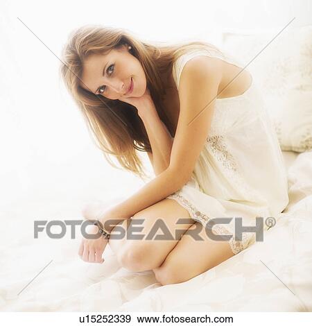 Stock Photo - Sensual portrait of young woman. Fotosearch