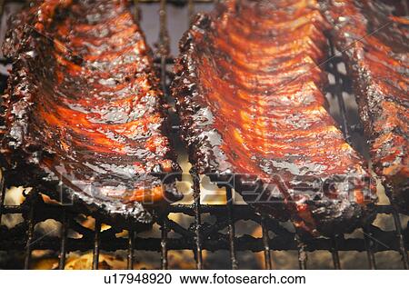Spareribs on barbeque View Large Photo Image Stock Image - Spareribs on barbeque. Fotosearch