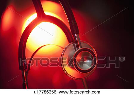 Stethoscope in spotlight View Large Photo Image Stock Photograph - Stethoscope in spotlight. Fotosearch