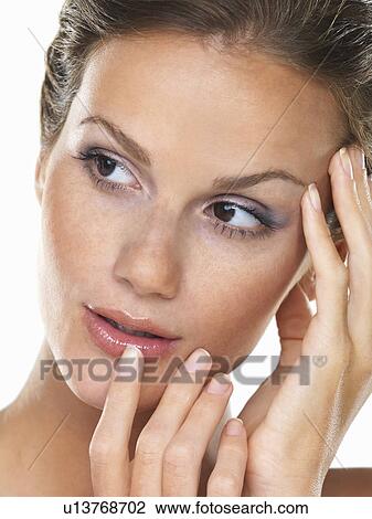 Studio portrait of beautiful brunette View Large Photo Image Stock Image - Studio portrait of beautiful brunette. Fotosearch