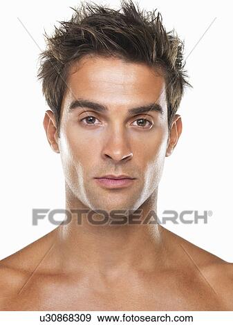 Studio portrait of young attractive man View Large Photo Image Stock Photo - Studio portrait of young attractive man. Fotosearch