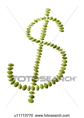 Studio shot of Bean Seeds making Dollar Sign on white background View Large Photo Image Stock Image - Studio shot of Bean Seeds making Dollar Sign on white background. Fotosearch