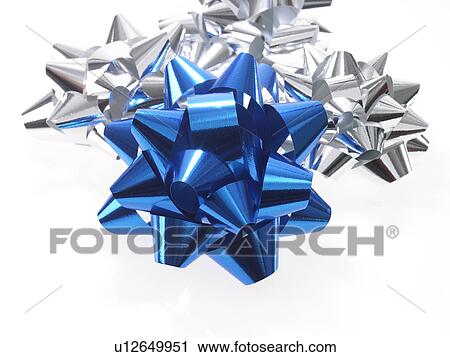 Studio shot of Blue and Silver Ribbon on white background View Large Photo Image Stock Image - Studio shot of Blue and Silver Ribbon on white background. Fotosearch