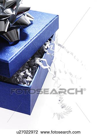 Studio shot of Blue Ribbon and Blue Box on white background View Large Photo Image Stock Image - Studio shot of Blue Ribbon and Blue Box on white background. Fotosearch