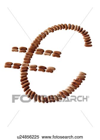 Studio shot of Euro Sign making Bean Seeds on white background View Large Photo Image Stock Photography - Studio shot of Euro Sign making Bean Seeds on white background. Fotosearch