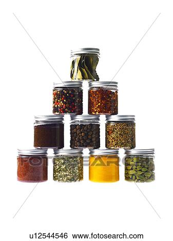 Studio shot of jars with spices View Large Photo Image Stock Photograph - Studio shot of jars with spices. Fotosearch