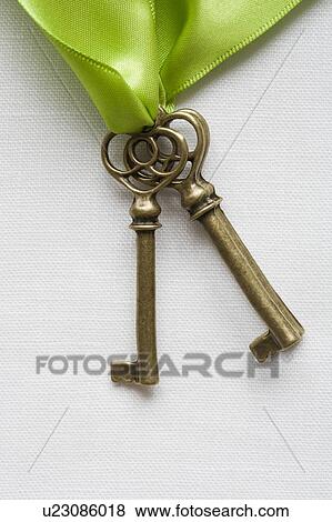 Stock Photo - Studio shot of old-fashioned keys. Fotosearch