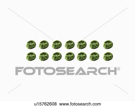 Stock Photo - Studio shot of Pea Seeds on white background. Fotosearch