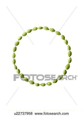 Stock Photo - Studio shot of Pumpkin Seeds on white background. Fotosearch