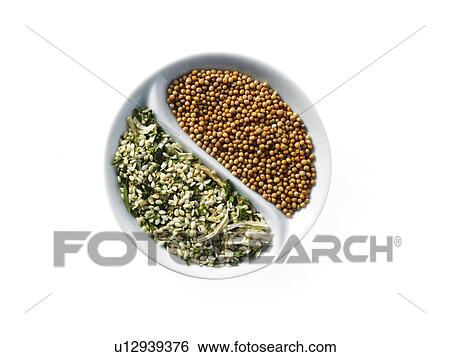 Stock Photograph - Studio shot of seeds in Yin and Yang shape. Fotosearch
