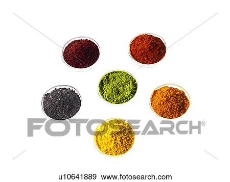 Studio shot of spices in bowls View Large Photo Image Stock Photo - Studio shot of spices in bowls. Fotosearch