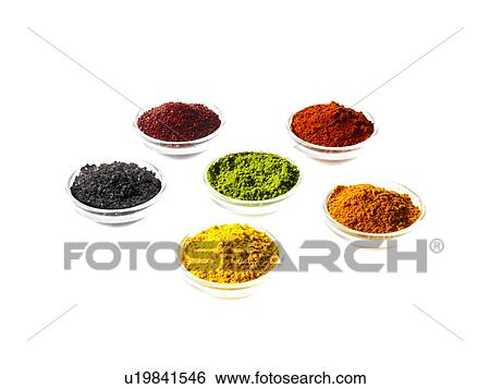 Stock Photograph - Studio shot of spices in bowls. Fotosearch