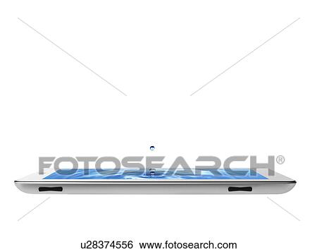 Studio shot of water splashing on digital tablet View Large Photo Image Stock Photograph - Studio shot of water splashing on digital tablet. Fotosearch