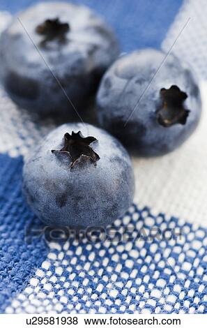 Three blueberries on tablecloth View Large Photo Image Stock Photo - Three blueberries on tablecloth. Fotosearch