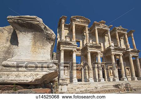 Stock Photo - Turkey, Ephesus, Celsus Library. Fotosearch