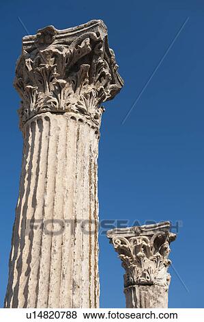 Stock Photo - Turkey, Ephesus, Corinthian columns. Fotosearch