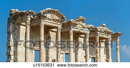 Stock Image - Turkey, Ephesus, Library of Celsus. Fotosearch
