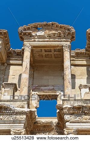 Turkey, Ephesus, Library of Celsus View Large Photo Image Stock Photo - Turkey, Ephesus, Library of Celsus. Fotosearch