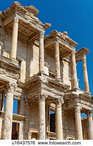 Turkey, Ephesus, Library of Celsus View Large Photo Image Stock Photograph - Turkey, Ephesus, Library of Celsus. Fotosearch