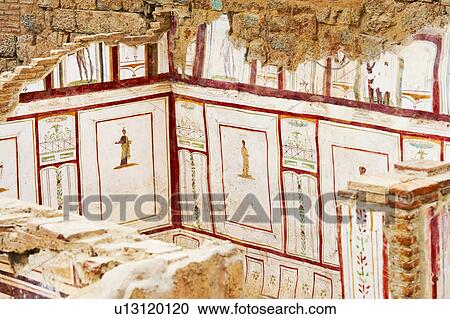 Stock Image - Turkey, Ephesus, Private house murals. Fotosearch