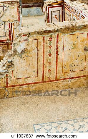 Stock Photo - Turkey, Ephesus, Private house murals. Fotosearch