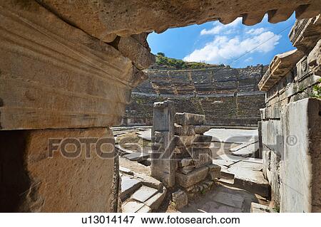 Stock Photo - Turkey, Ephesus, Roman amphitheatre. Fotosearch