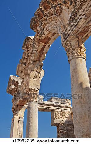 Stock Photography - Turkey, Ephesus, Temple of Hadrian. Fotosearch